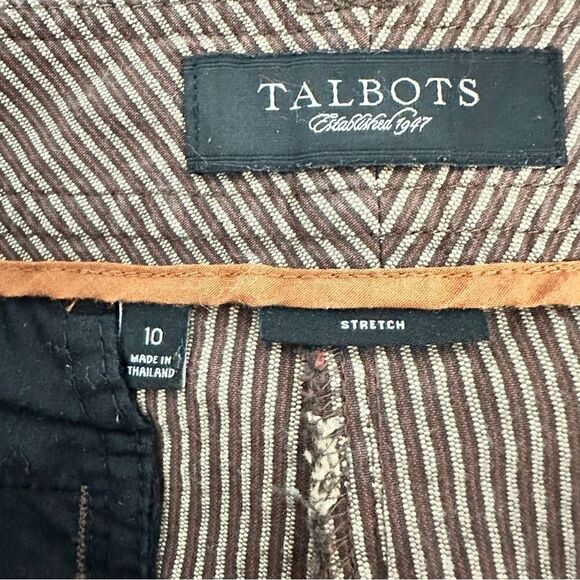 Talbots brown striped shorts, size 10 - Picture 5 of 6